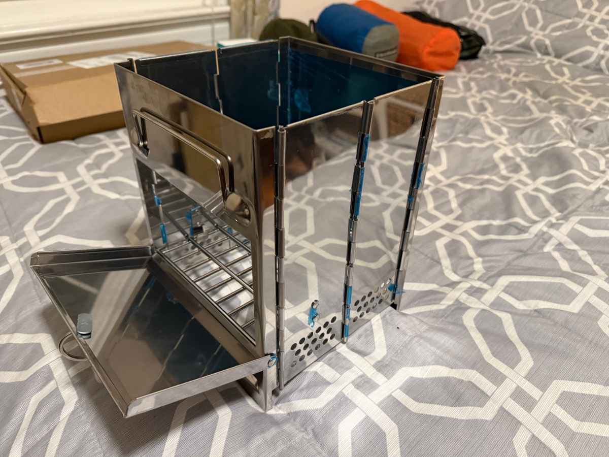 Folding wood stove